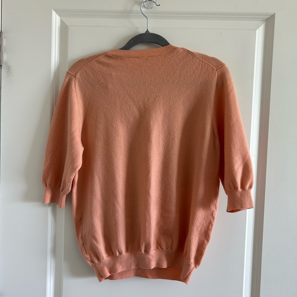 Louis Vuitton Soft Peach Short-Sleeve Crew Neck Sweater - Picture 6 of 11